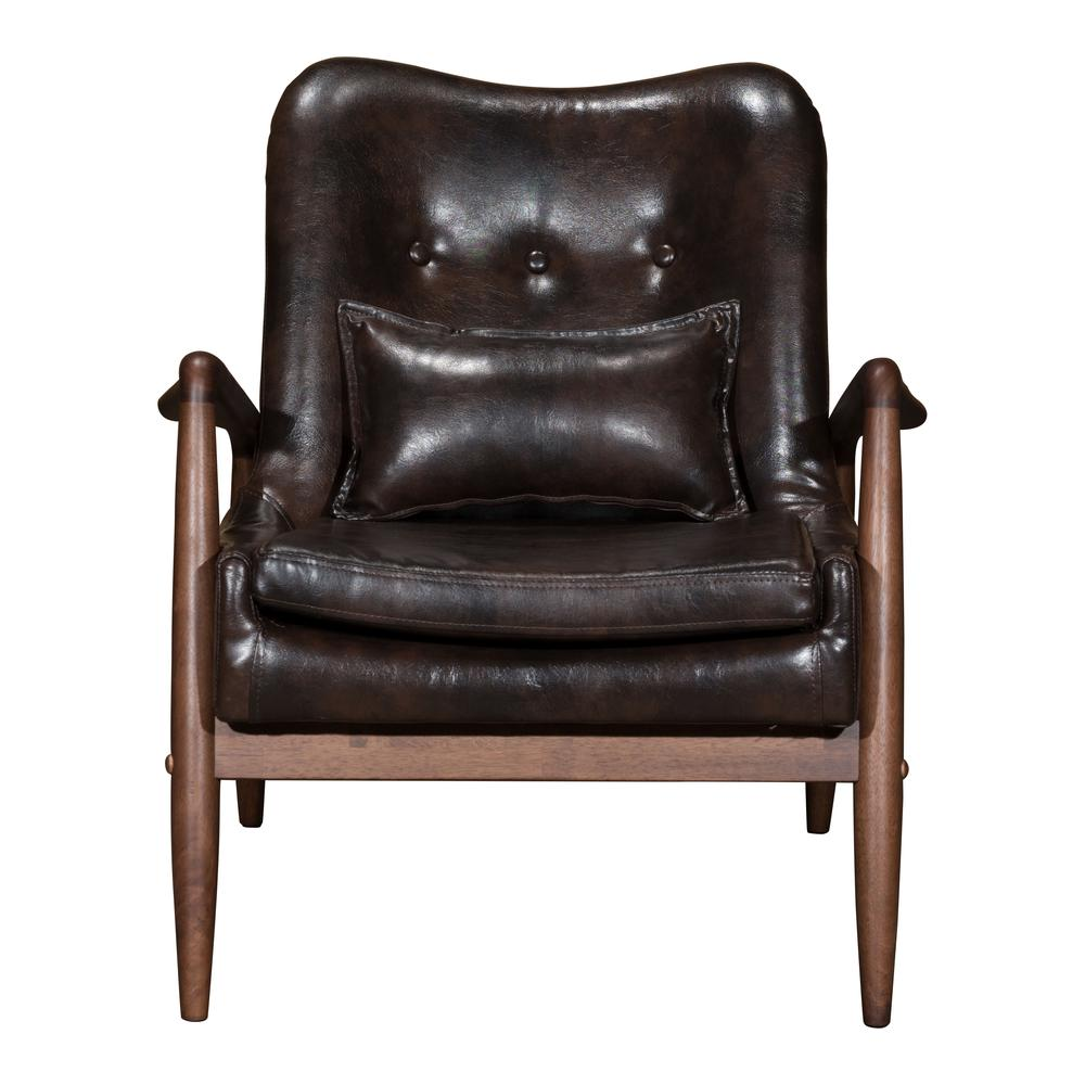 Bully Lounge Chair & Ottoman Brown