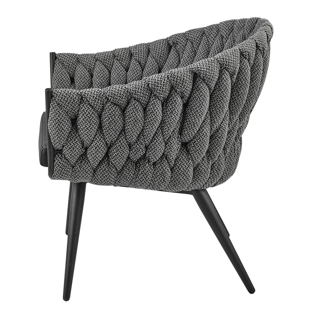 Fabian Fabric/ PU Accent Arm Chair