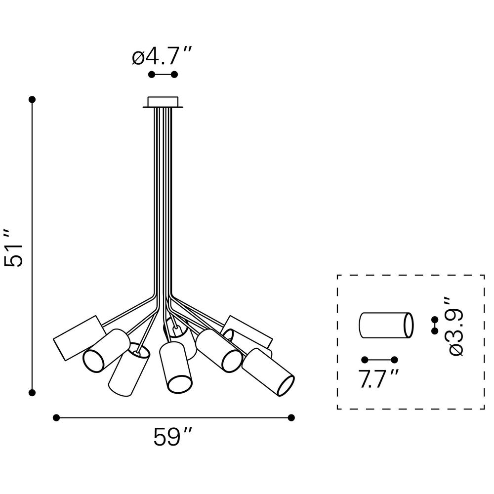 Ambition Ceiling Lamp Black