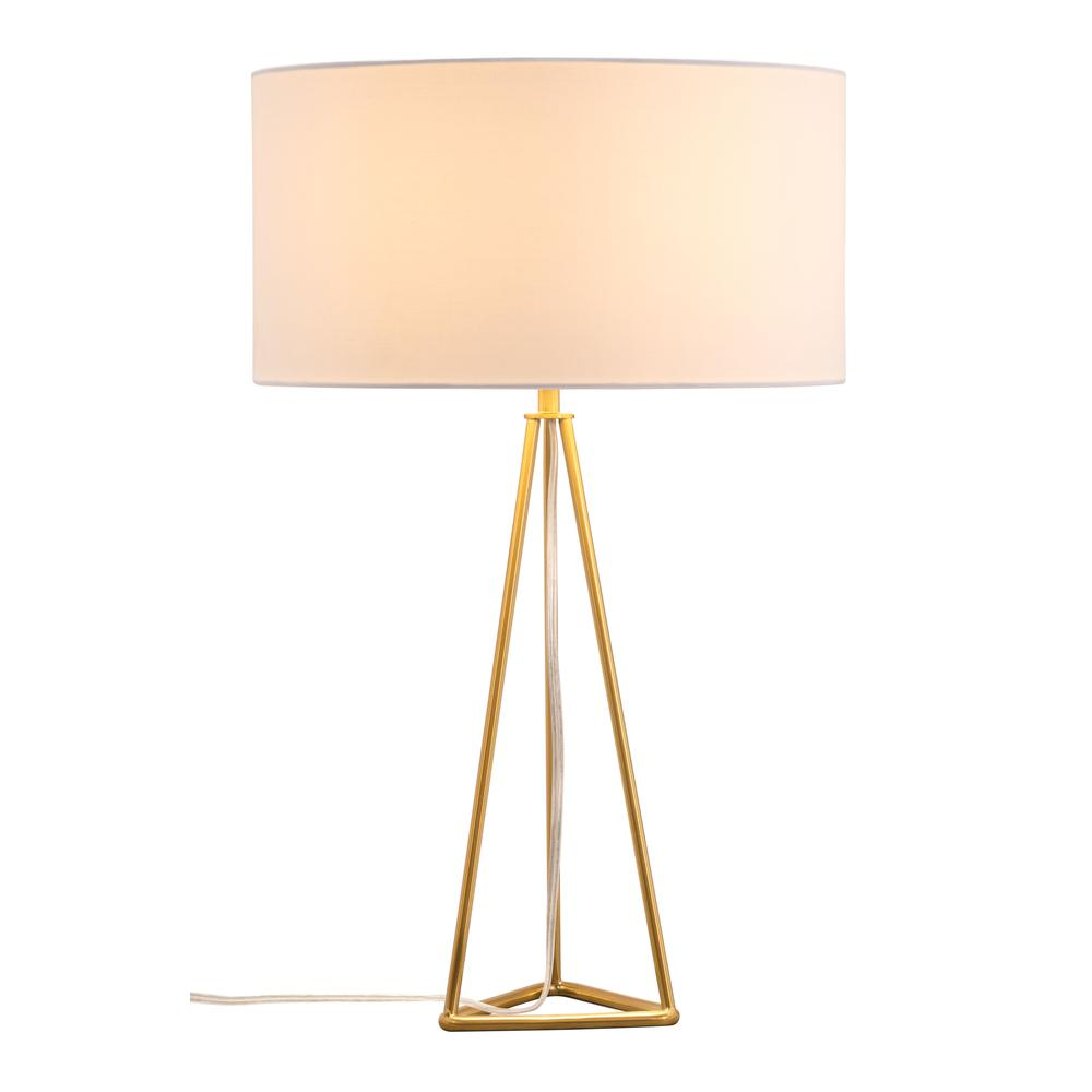 Sascha Table Lamp White & Brass