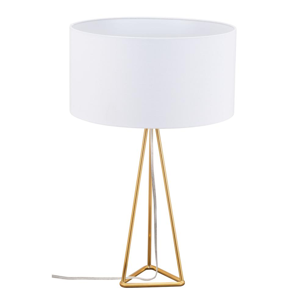 Sascha Table Lamp White & Brass