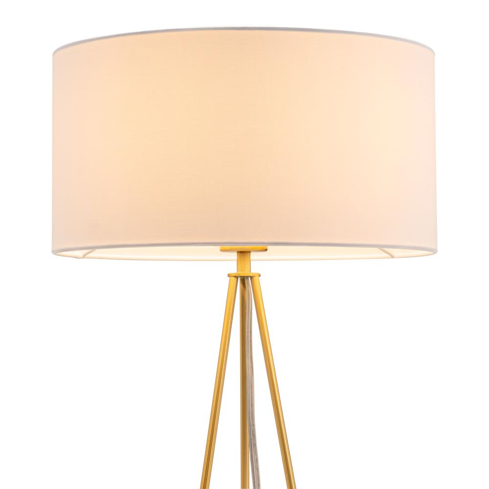 Sascha Table Lamp White & Brass