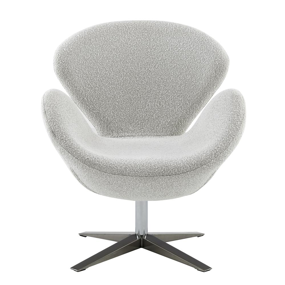 Beckett Fabric Swivel Accent Arm Chair Chrome Legs