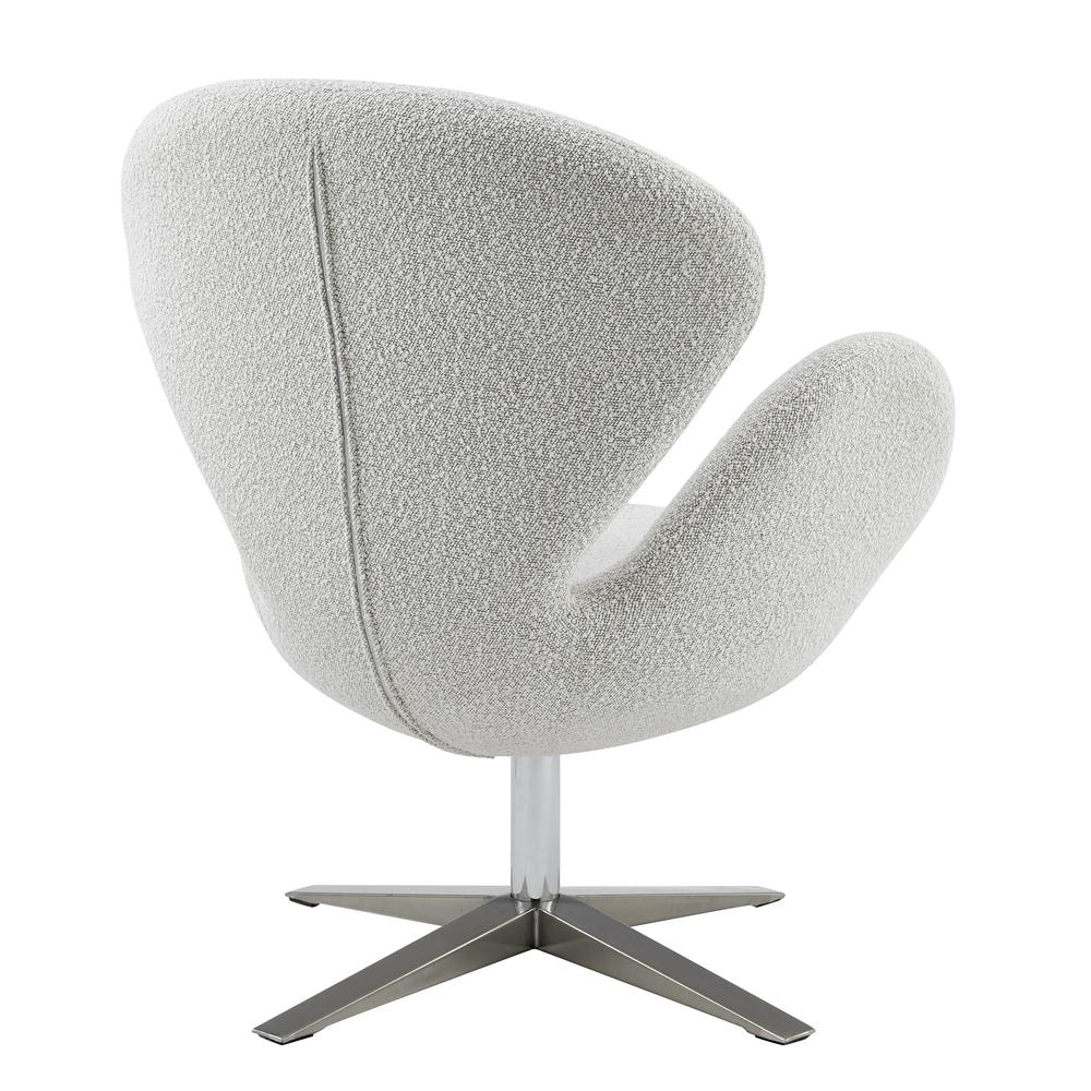 Beckett Fabric Swivel Accent Arm Chair Chrome Legs