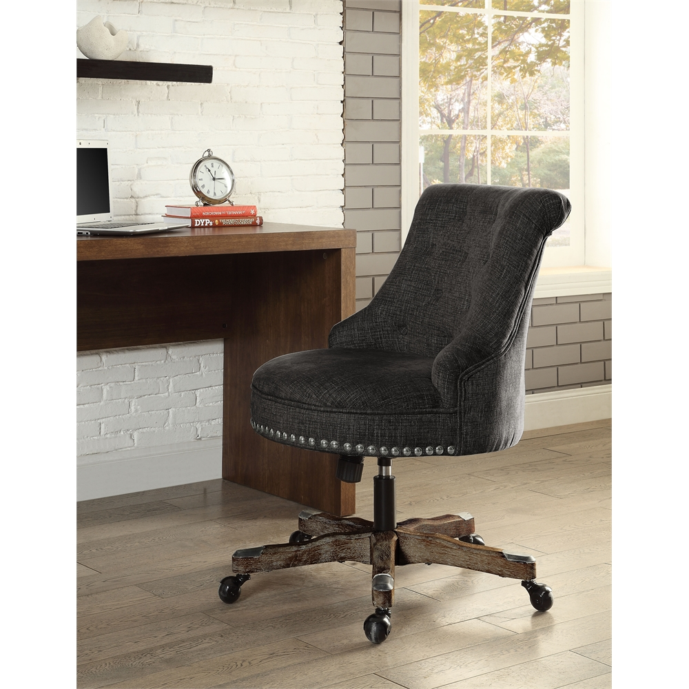 Sinclair Office Chair, Charcoal Gray