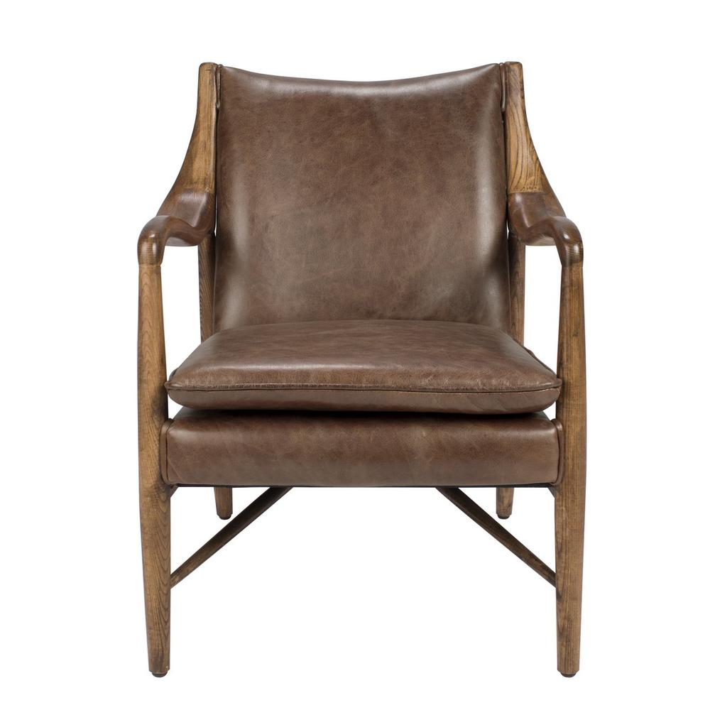 Kareem Club Chair Brown by Kosas Home