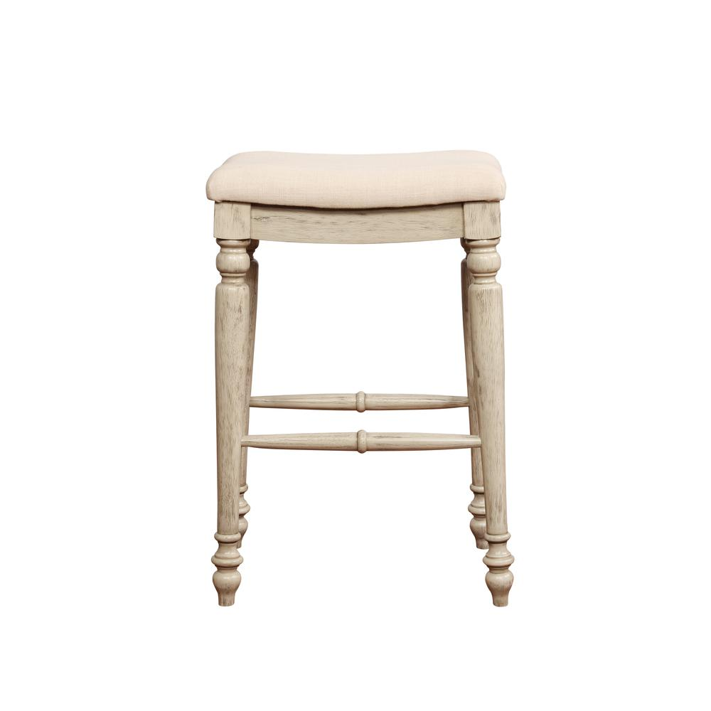 Marino White Wash Backless Bar Stool