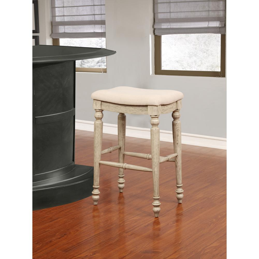 Marino White Wash Backless Bar Stool