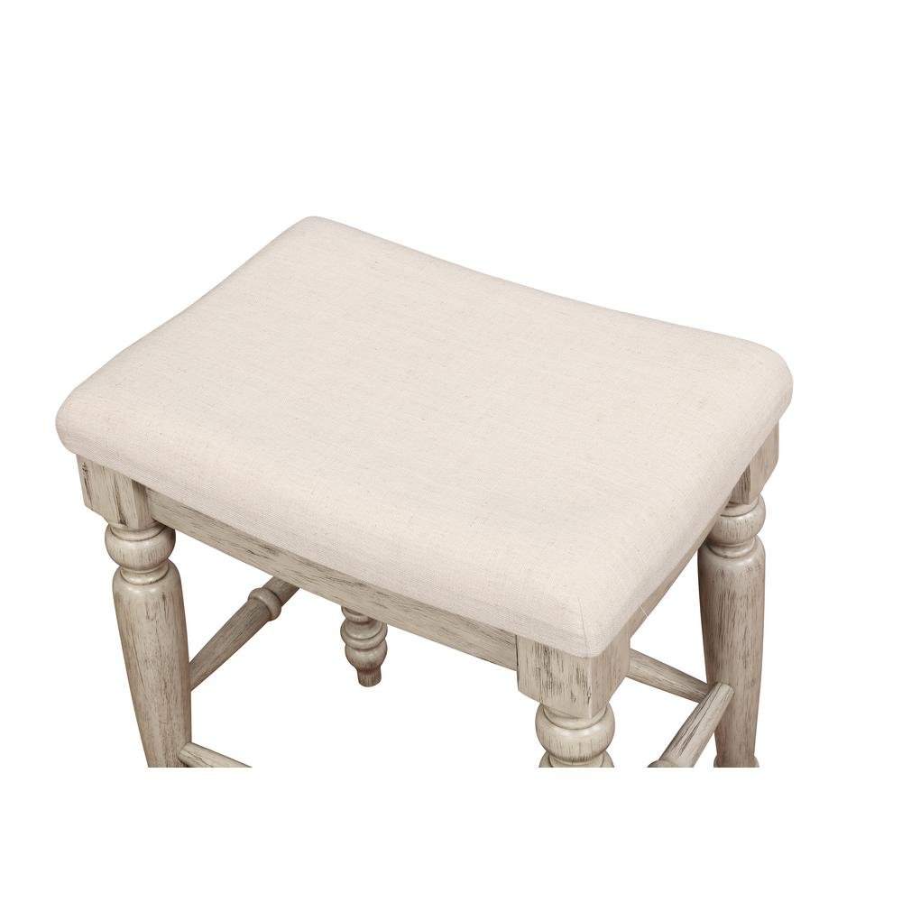 Marino White Wash Backless Bar Stool