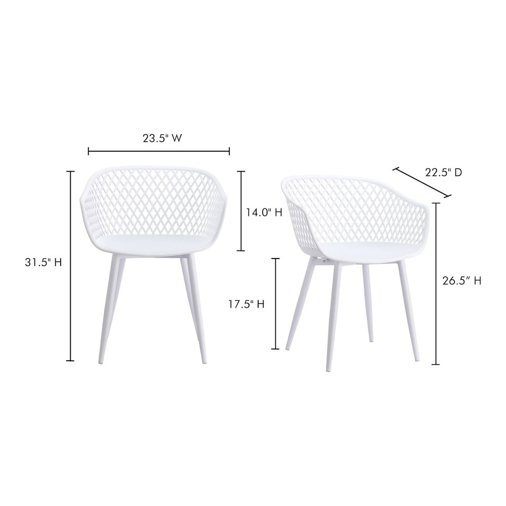 Piazza Outdoor Chair White-Set Of Two