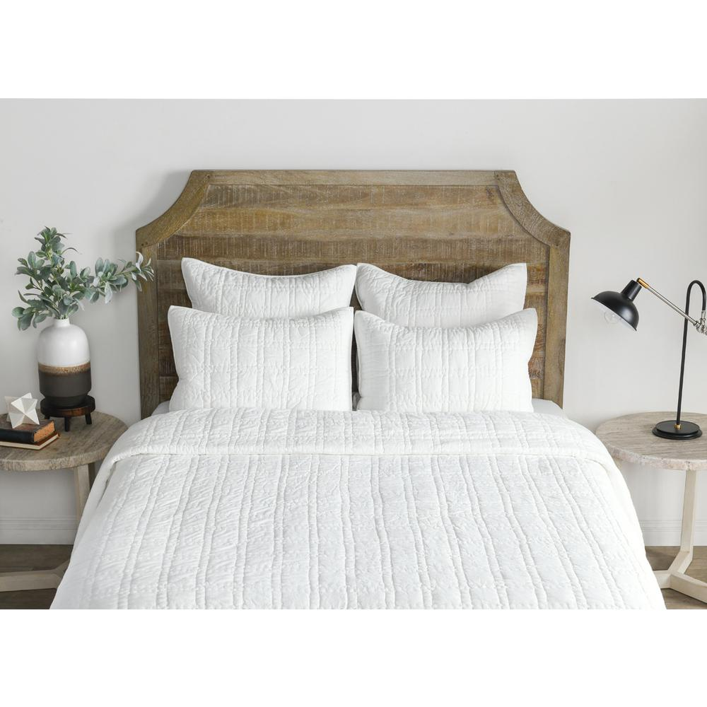 Hailee 100% Cotton White King Quilt with Silvadur Tech by Kosas Home