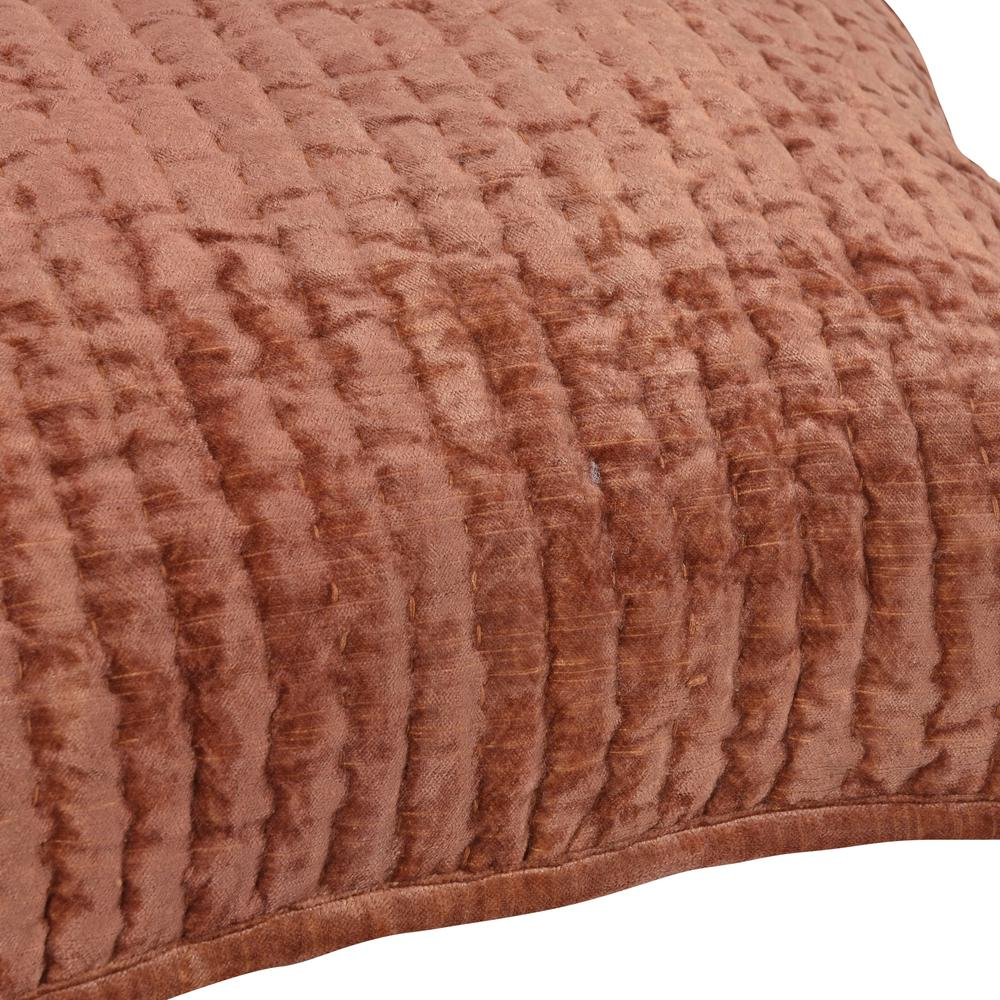 Dimitry 100% Rayon Velvet Terra Cotta King Quilt by Kosas Home