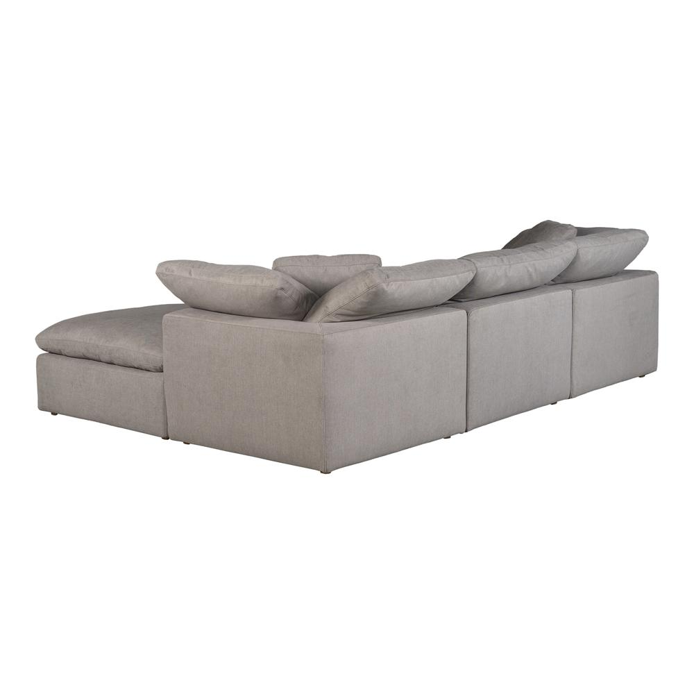 CLAY LOUNGE MODULAR SECTIONAL LIVESMART FABRIC LIGHT GREY