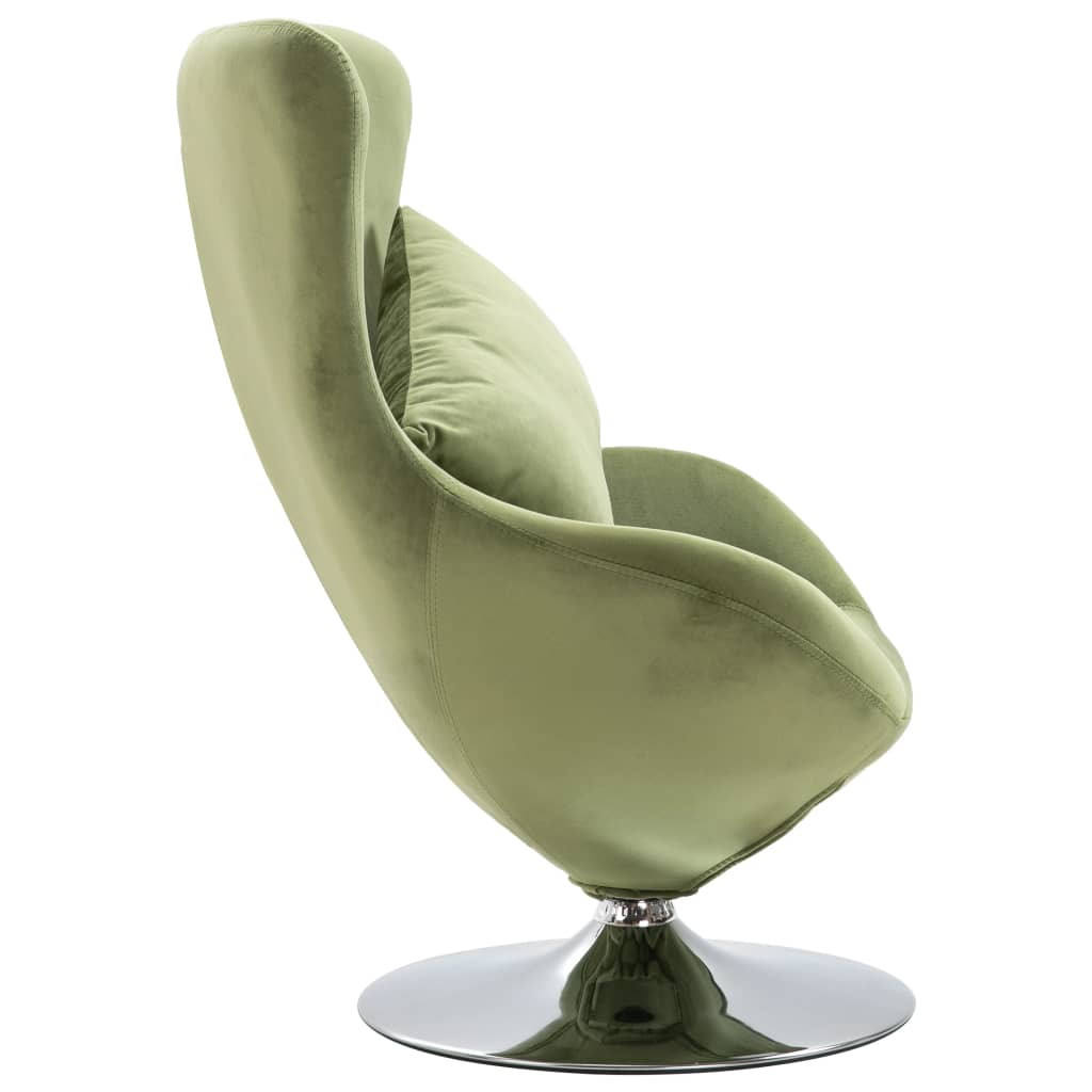 Zoe Swivel Chair with Cushion Light Green Velvet