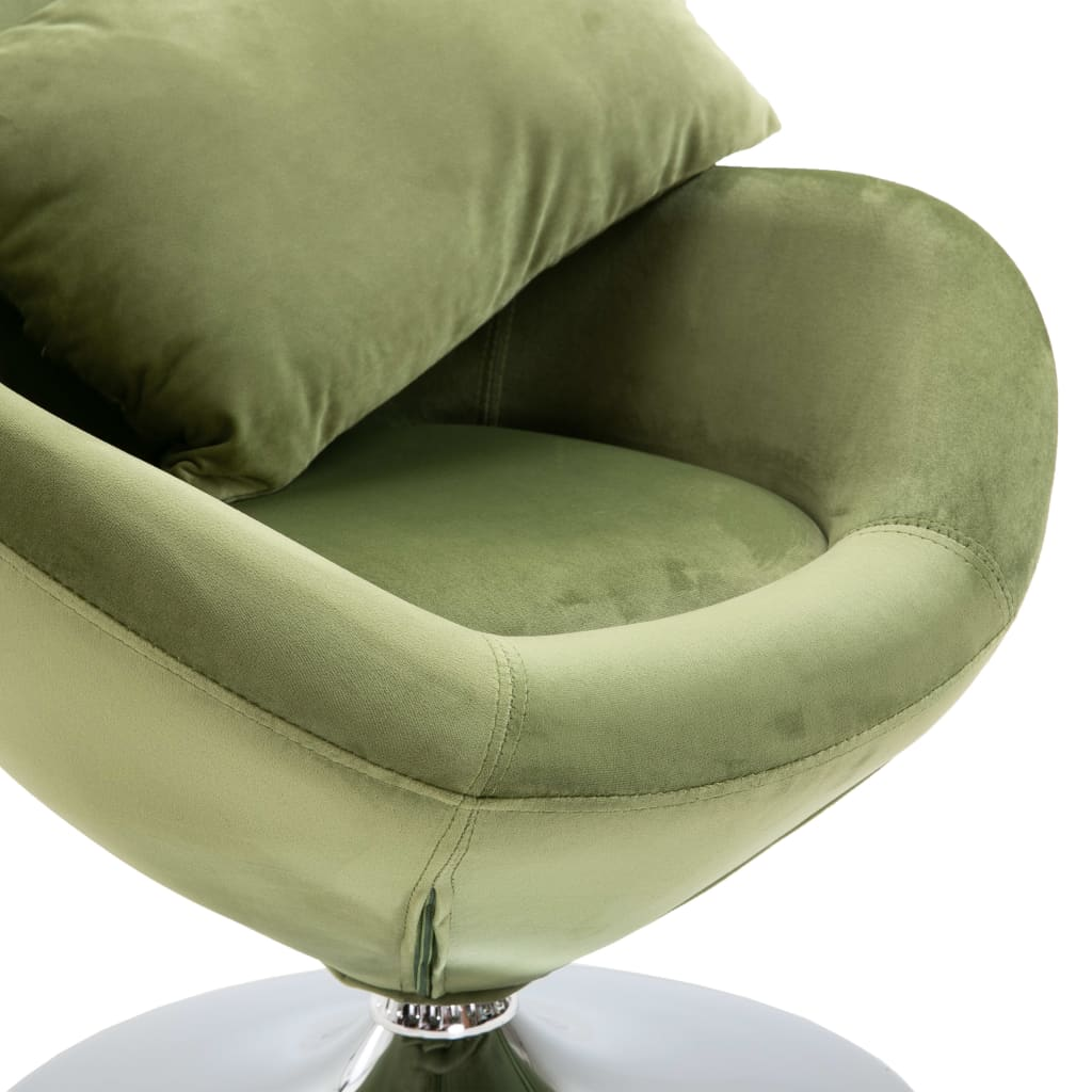 Zoe Swivel Chair with Cushion Light Green Velvet