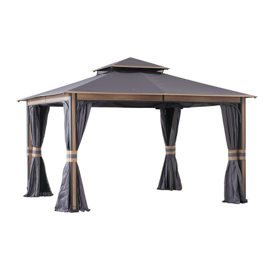 Howards Outdoor Patio Steel Frame 2-Tier Soft Top Gazebo