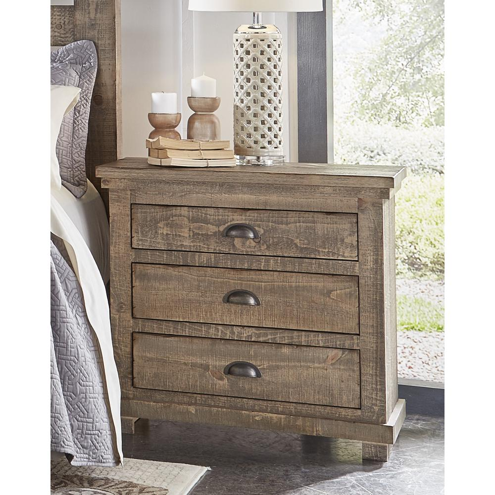 Willow Nightstand, Weathered Gray