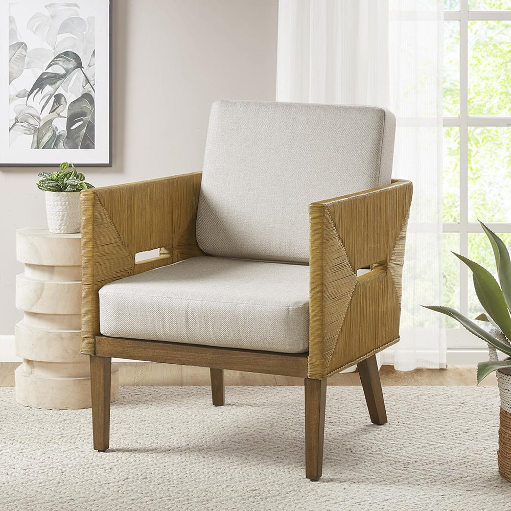 Blake Handcrafted Rattan Upholstered Accent Chair