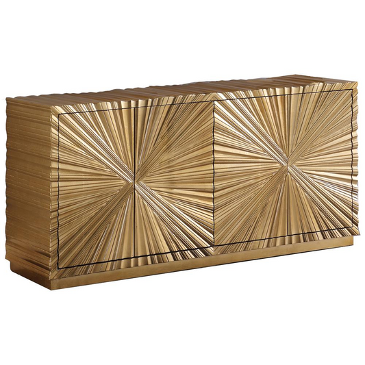 Lacy Metallic Gold Sheen Sideboard