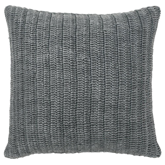 Kosas Home Marcie Knitted 22" Throw Pillow, Gray