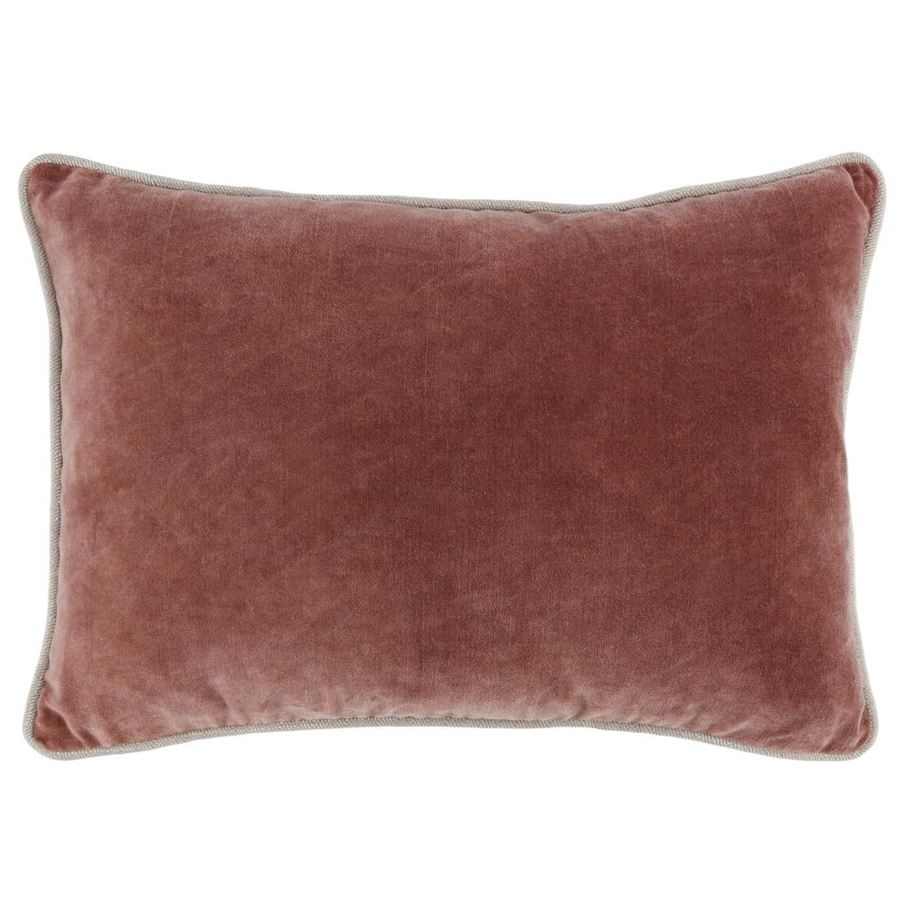 Kosas Home Harriet Velvet 14-inch x 20-inch Rectangular Throw Pillow, Auburn