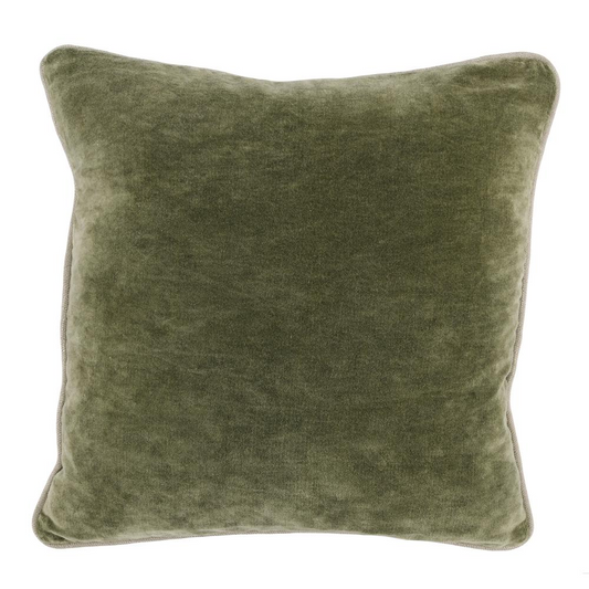 Kosas Home Harriet Velvet 18-inch Square Throw Pillow,  Moss