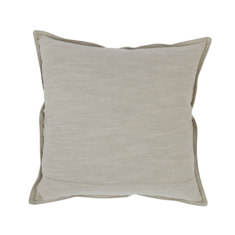 Kosas Home Cheyenne 100% Leather 22" Throw Pillow in Taupe