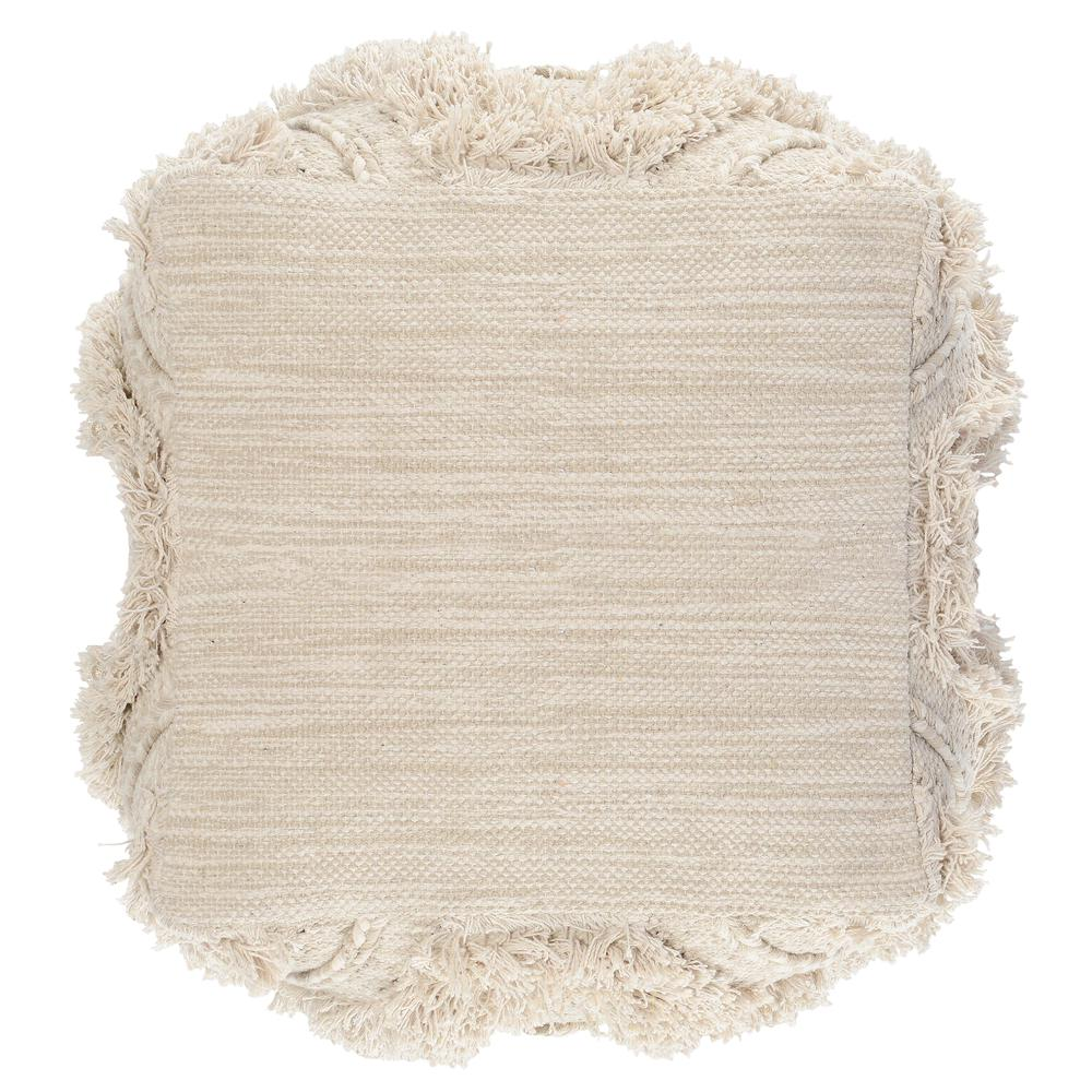 Kosas Home Gobi Hand Woven 100% Cotton 18-inch Pouf Ottoman, Natural