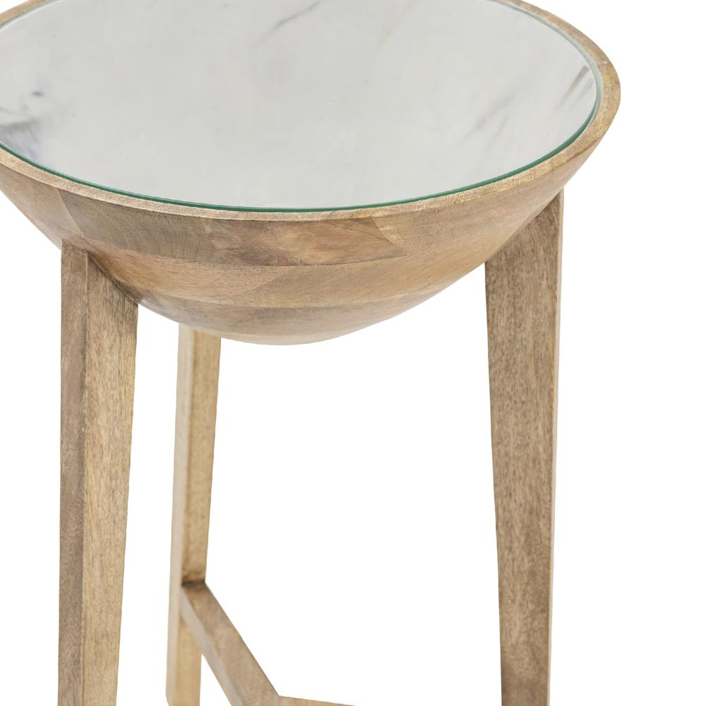 Crestview Collection CVFNR934 22" Side Table with Enamel TOP Accessories