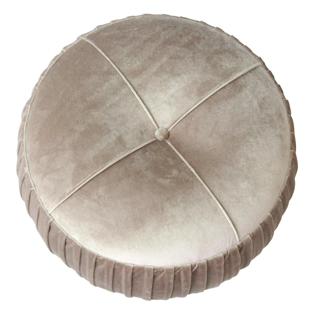 Helena Velvet Small Round Ottoman