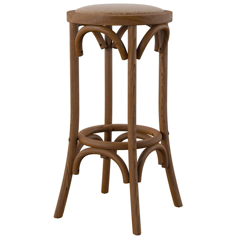 Rae Walnut Backless Bar Stool