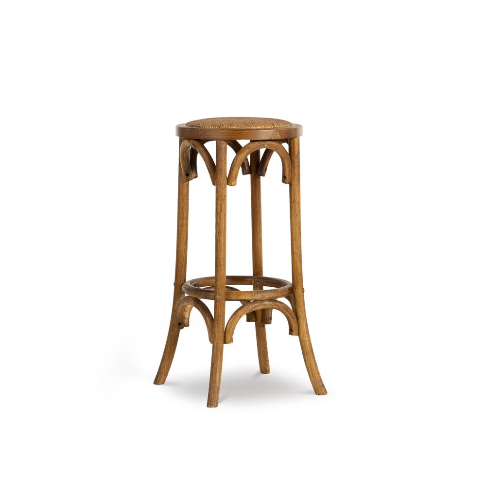 Rae Walnut Backless Bar Stool