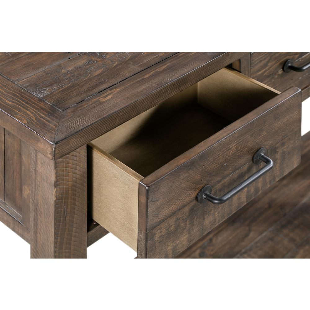 Crestview Collection Recycled Pine Tavern Finish 4 Drawer Console