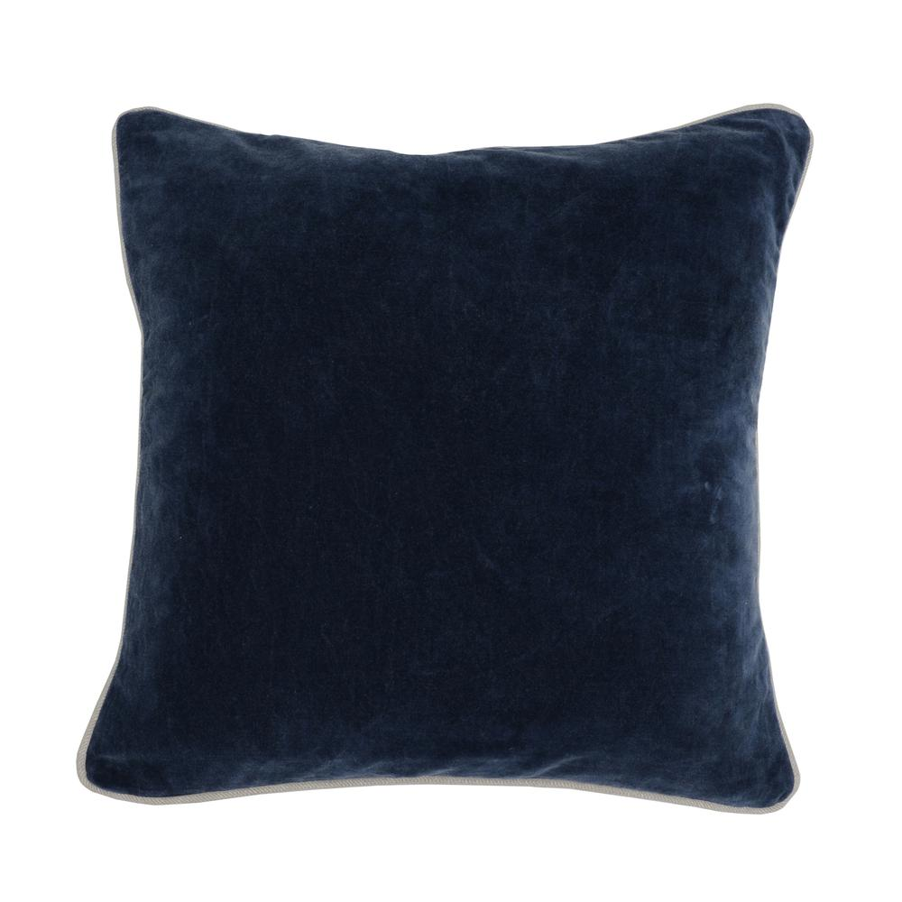 Kosas Home Harriet Velvet 18-inch Square Pillow, Navy