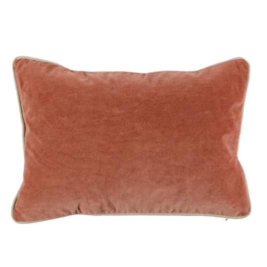 Kosas Home Harriet Velvet 14-inch x 20-inch Rectangular Throw Pillow, Terra Cotta