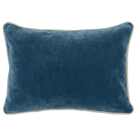 Kosas Home Harriet Velvet 14-inch x 20-inch Rectangular Throw Pillow, Blue