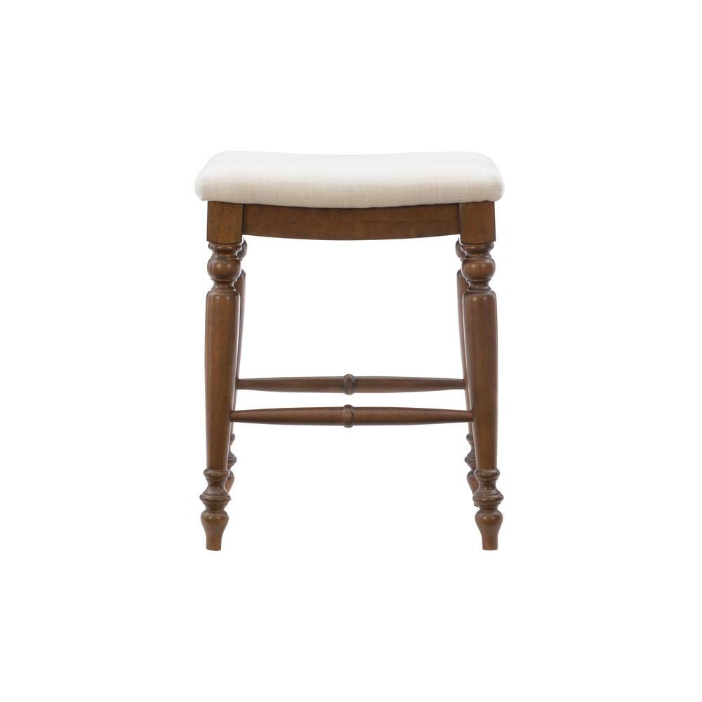 Marino 25" Backless Counter Stool, Linen/Walnut