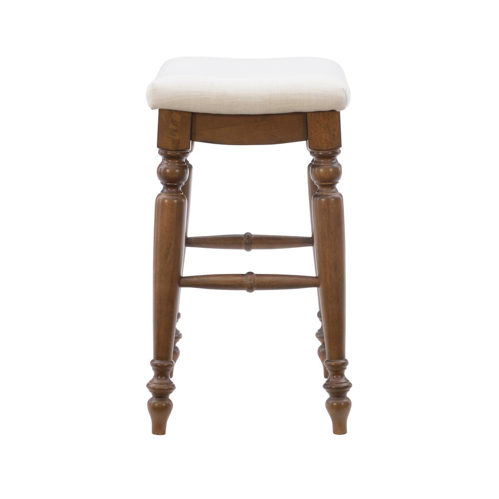 Marino 25" Backless Counter Stool, Linen/Walnut