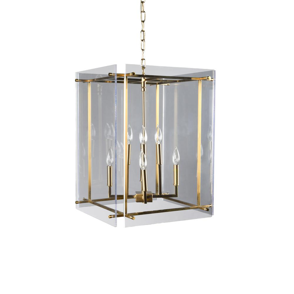 Lena 8-Light Iron and Acrylic Chandelier by Kosas Home