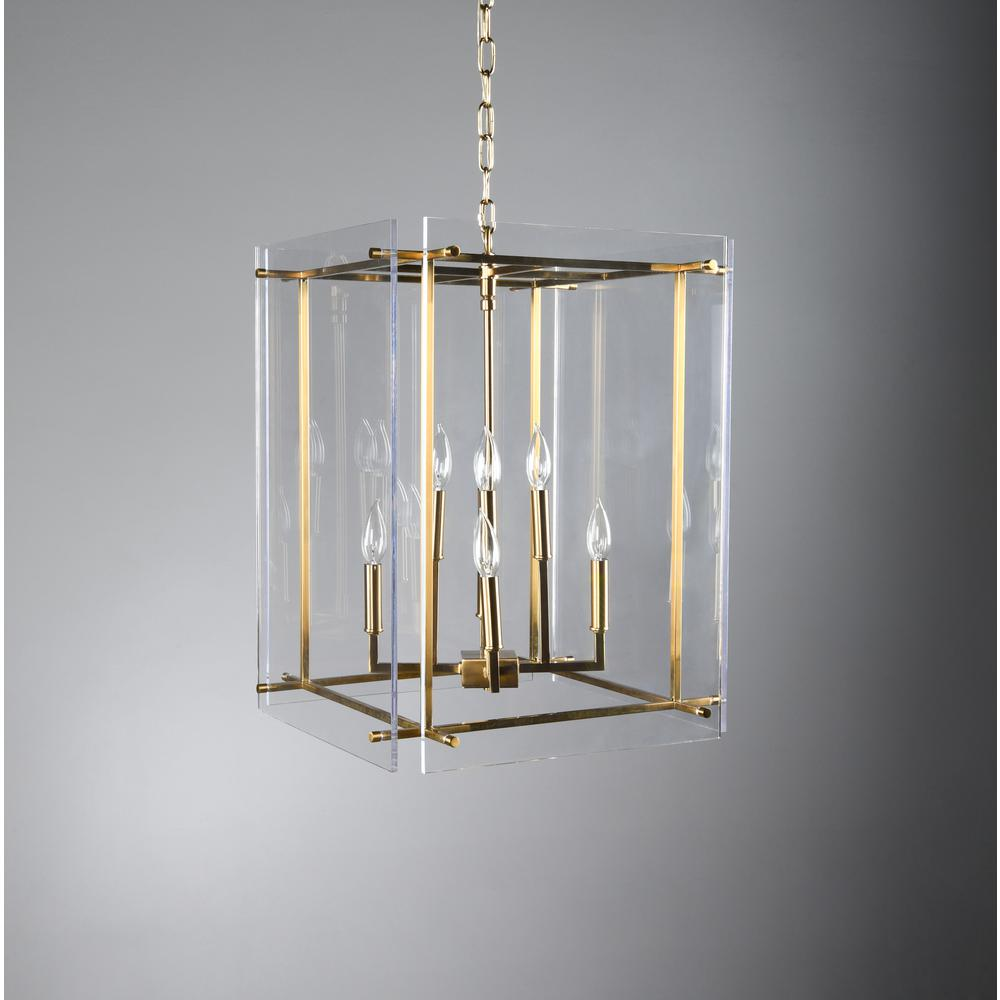 Lena 8-Light Iron and Acrylic Chandelier by Kosas Home