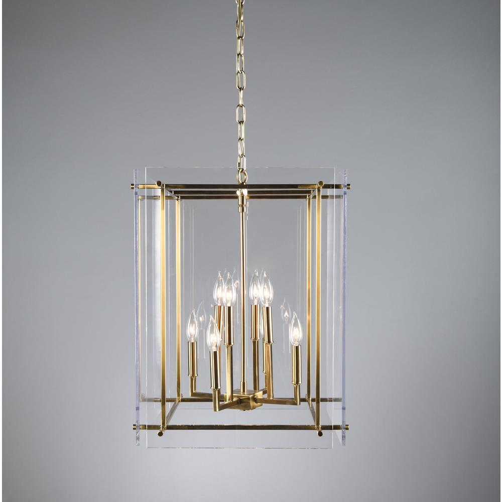 Lena 8-Light Iron and Acrylic Chandelier by Kosas Home