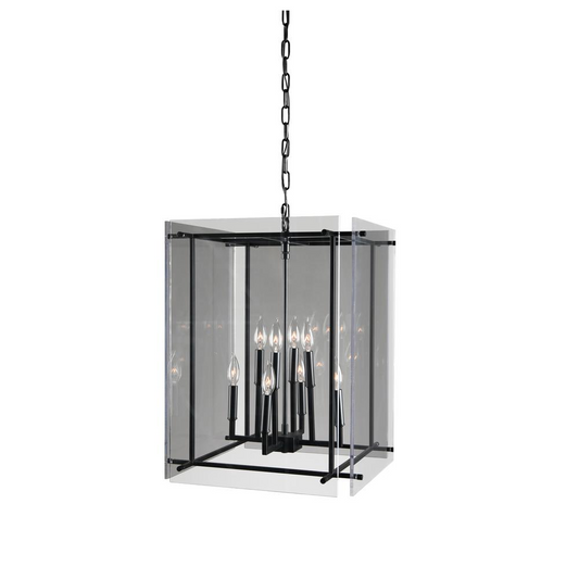 Lena 9-Light Iron and Acrylic Chandelier by Kosas Home