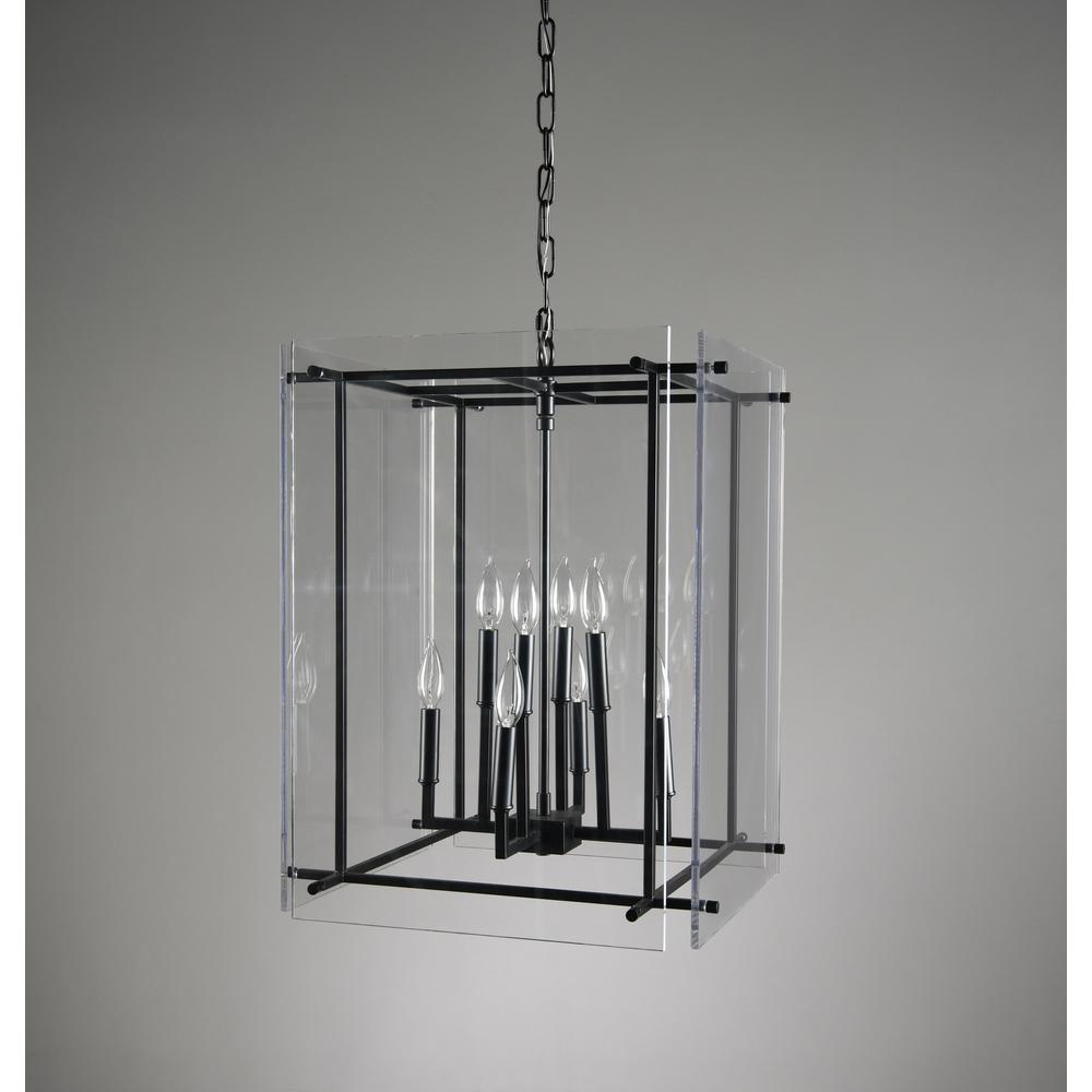 Lena 9-Light Iron and Acrylic Chandelier by Kosas Home