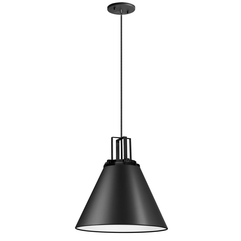 Dollan 1 Light Incandescent Pendant, Matte Black   (SNS-141P-MB)