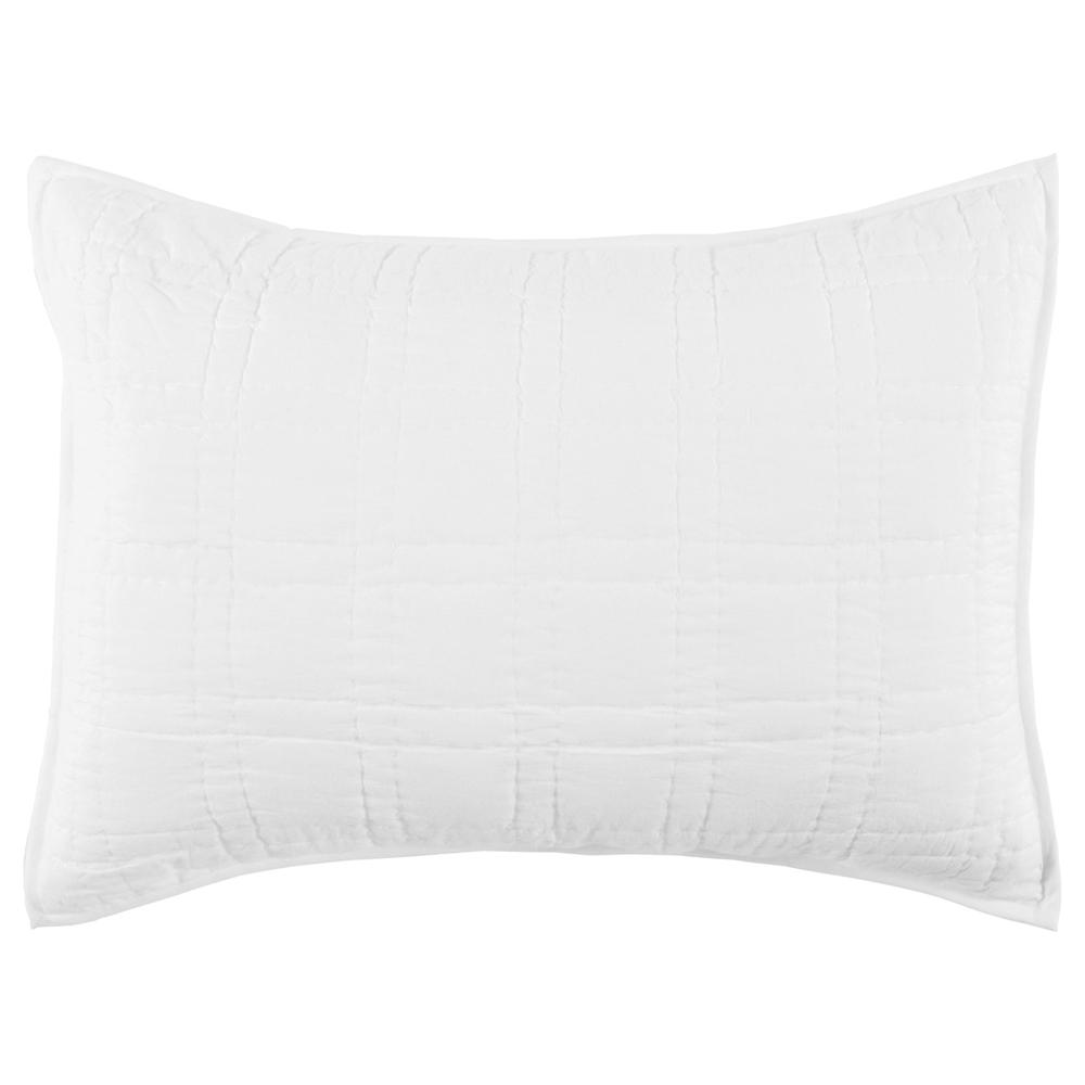 Hailee 100% Cotton White Standard Sham with Silvadur Tech by Kosas Home