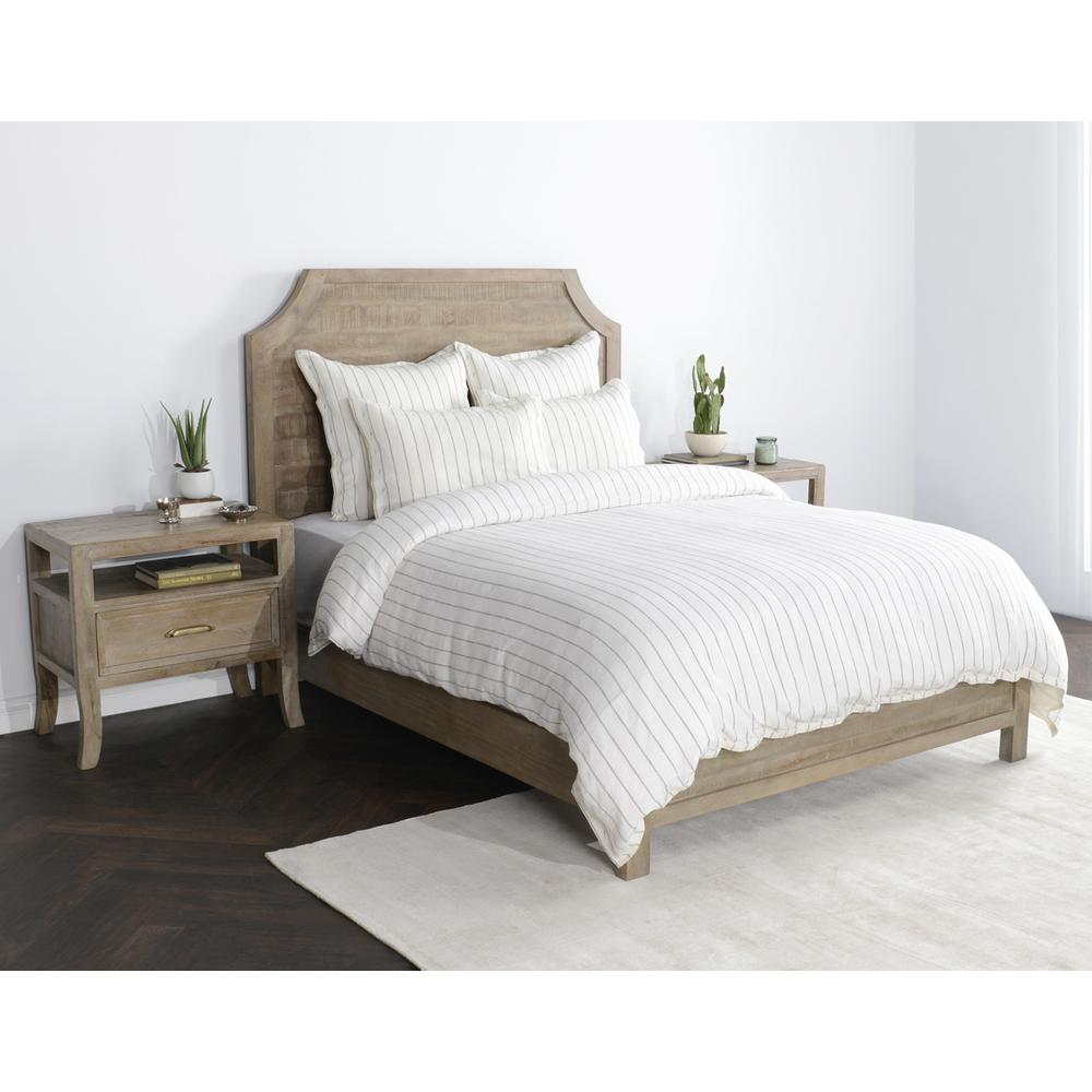 Kingston 100% Linen Queen Duvet by Kosas Home, Ivory.