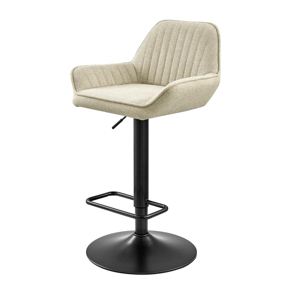 Luther Fabric Gaslift Swivel Bar Stool, (Set of 2)