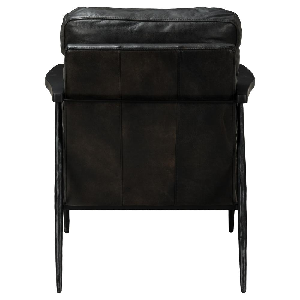 Arnold Leather Club Chair Black by Kosas Home