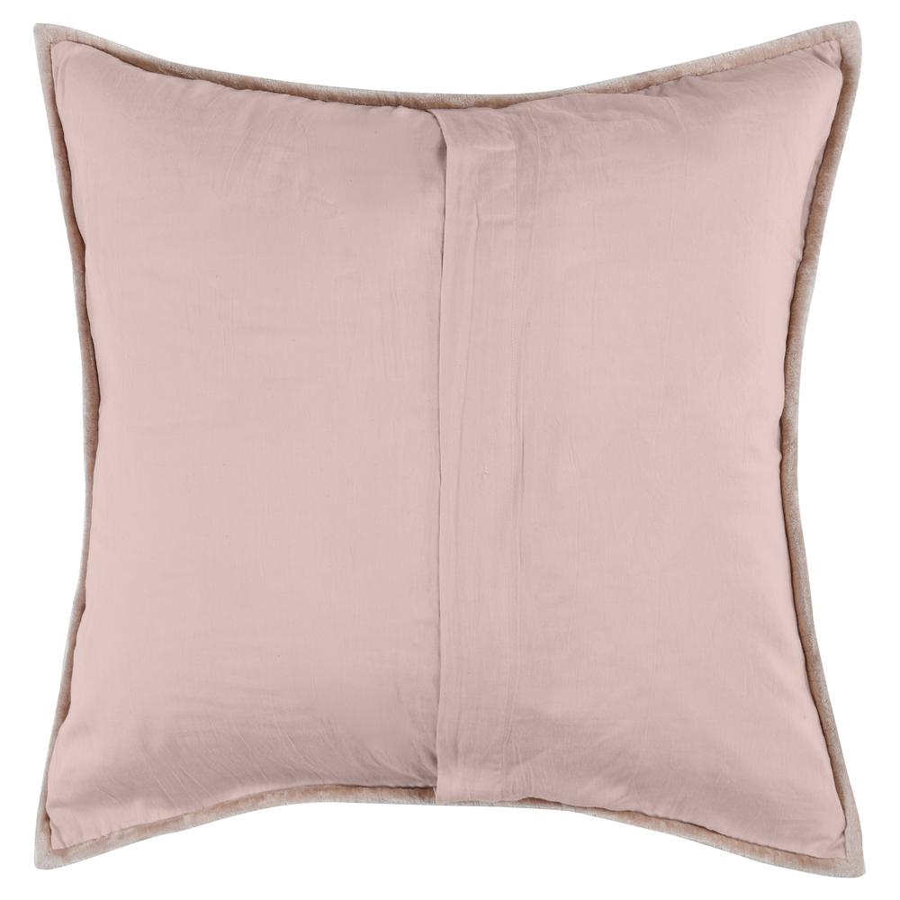 Dimitry 100% Rayon Velvet Bliss Pink Euro Sham by Kosas Home