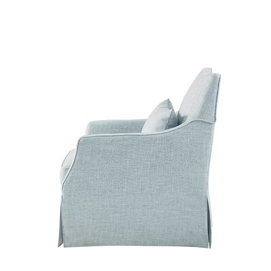 Skirted Swivel Chair, 28x31,5, Light Blue